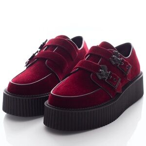 NIB Killstar Velvet Bats Creepers Crimson Blood 6